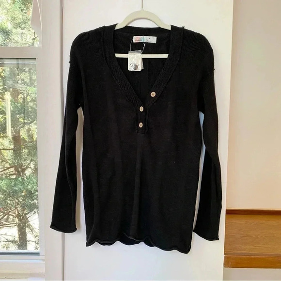 NWT Free People Beach Oasis Set Black Crop Cardigan Sweater Shorts 2 Piece Set - Picture 10 of 15